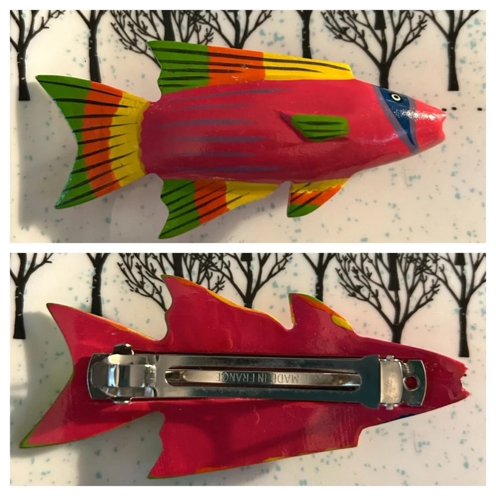 Vintage Tropical Fish Barrette